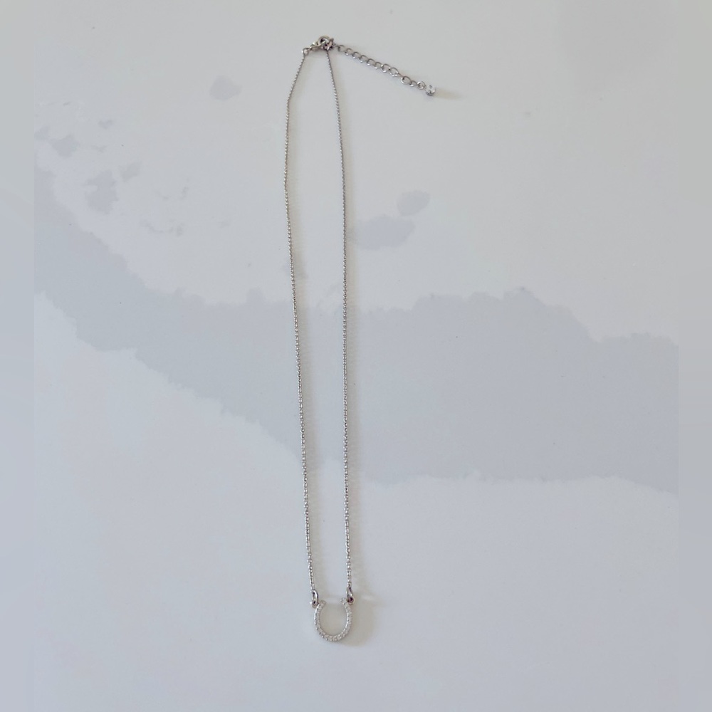 Pavé Horseshoe Necklace in Gold by Sophie Harper